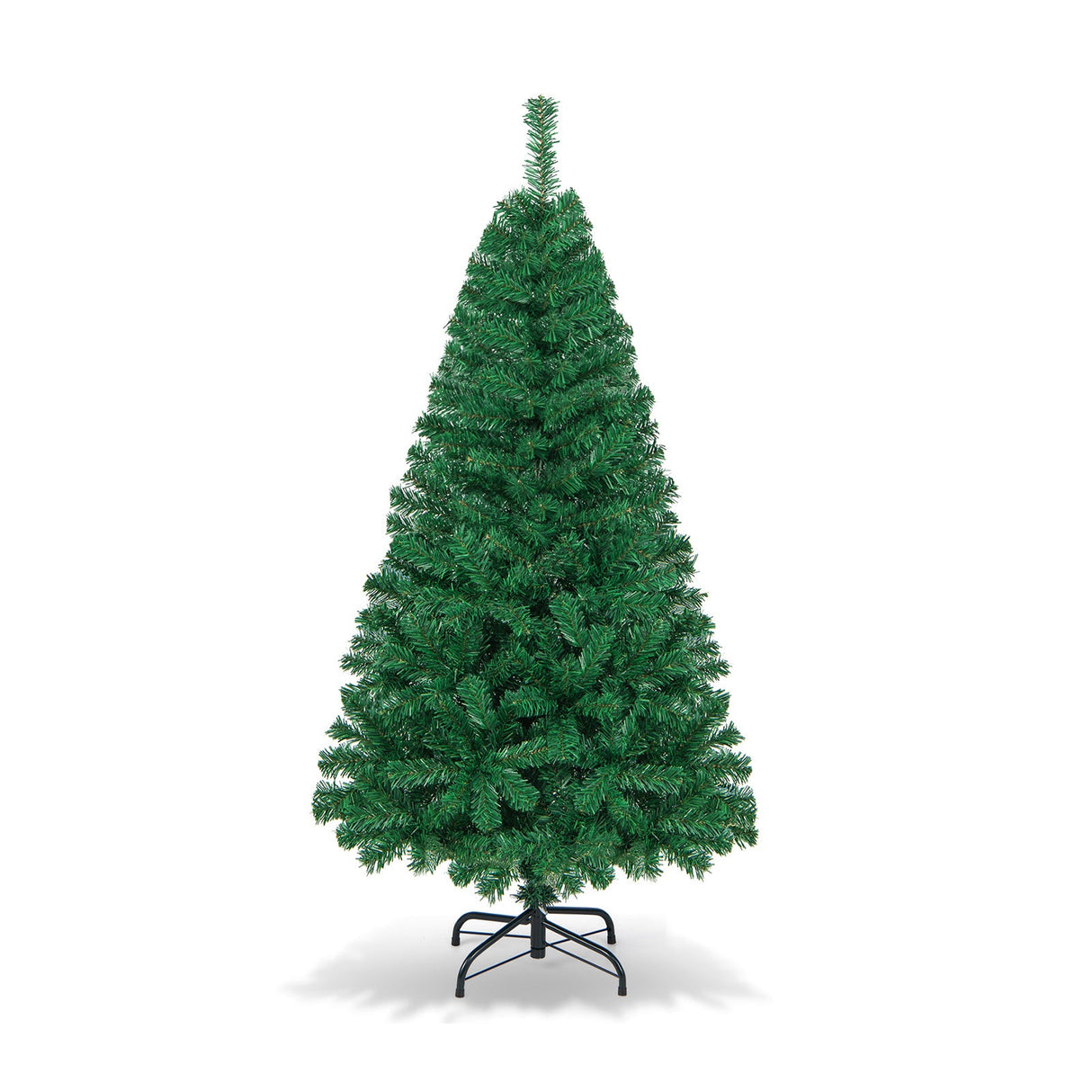 Árbol de Navidad artificial de PVC con soporte de metal sólido