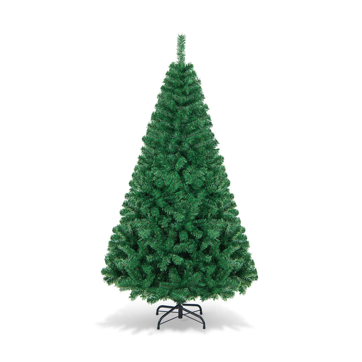 Árbol de Navidad artificial de PVC con soporte de metal sólido