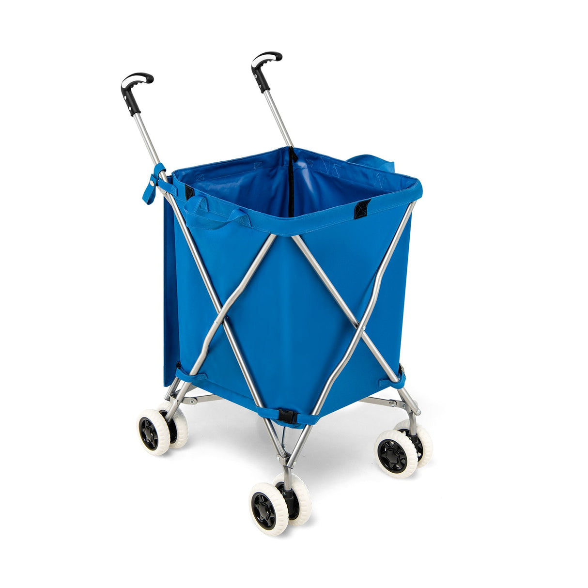 Carro de compras plegable con bolsa de lona extraíble resistente al agua
