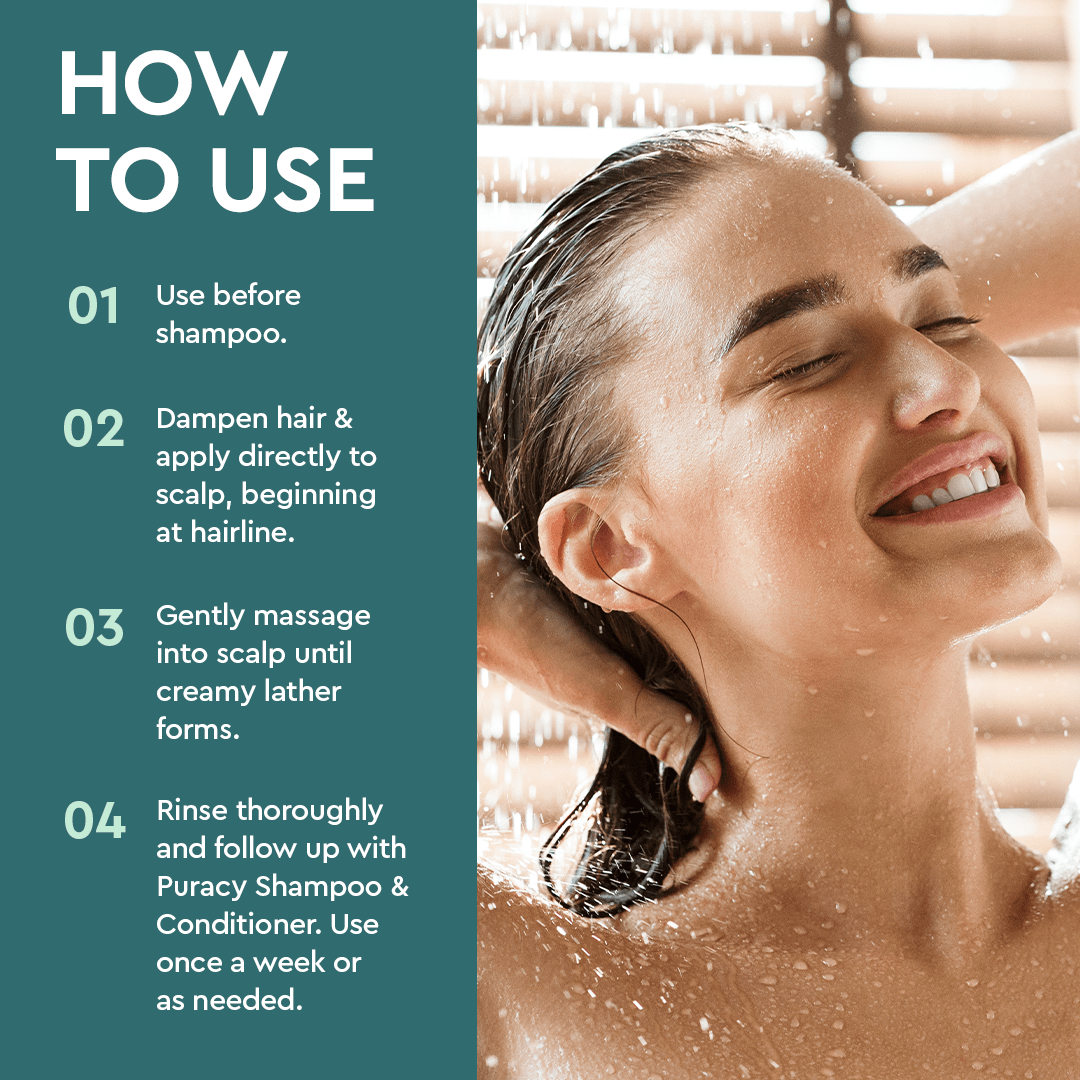 Champú exfoliante para el cuero cabelludo
