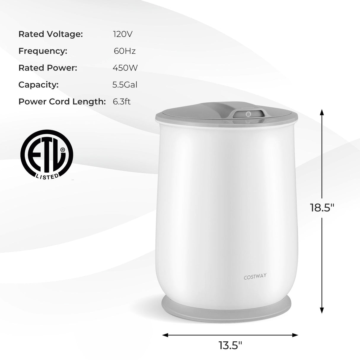Calentador de toallas tipo cubo con apagado automático para baño