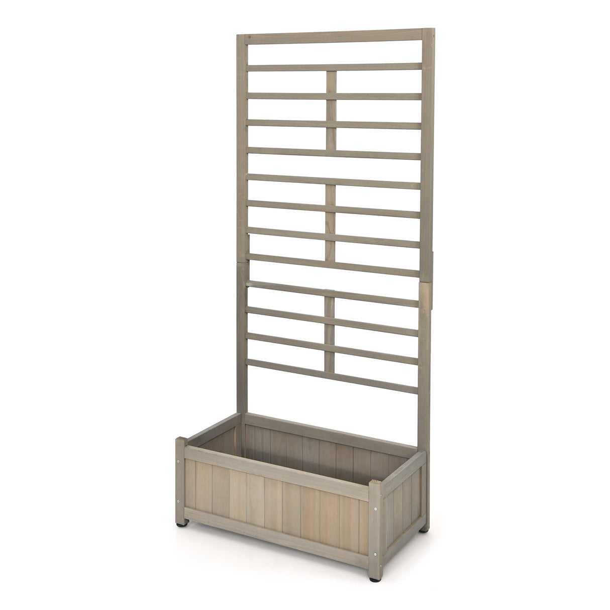 Maceta elevada con celosía para plantas trepadoras