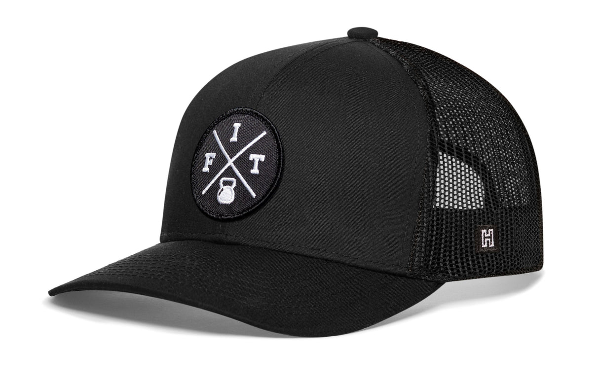 FIT Trucker Hat | Black Fitness Snapback
