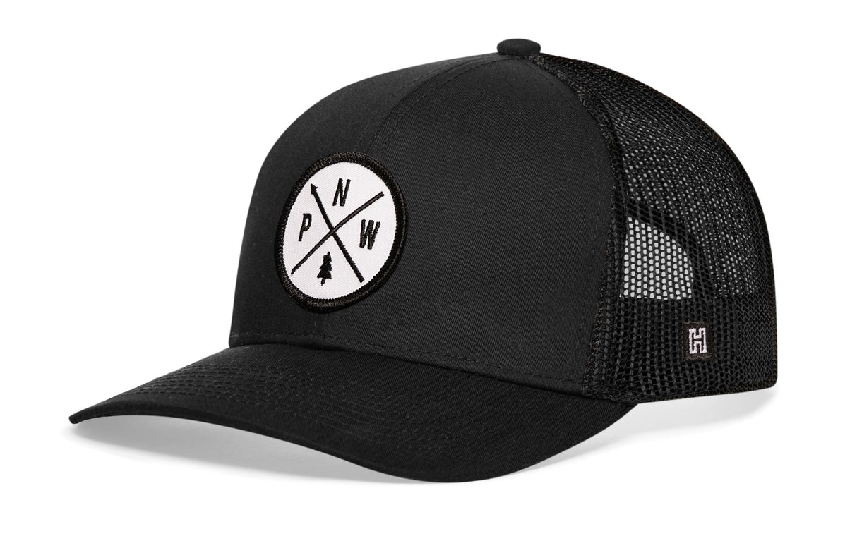 PNW Trucker Hat | Black PNW X Snapback