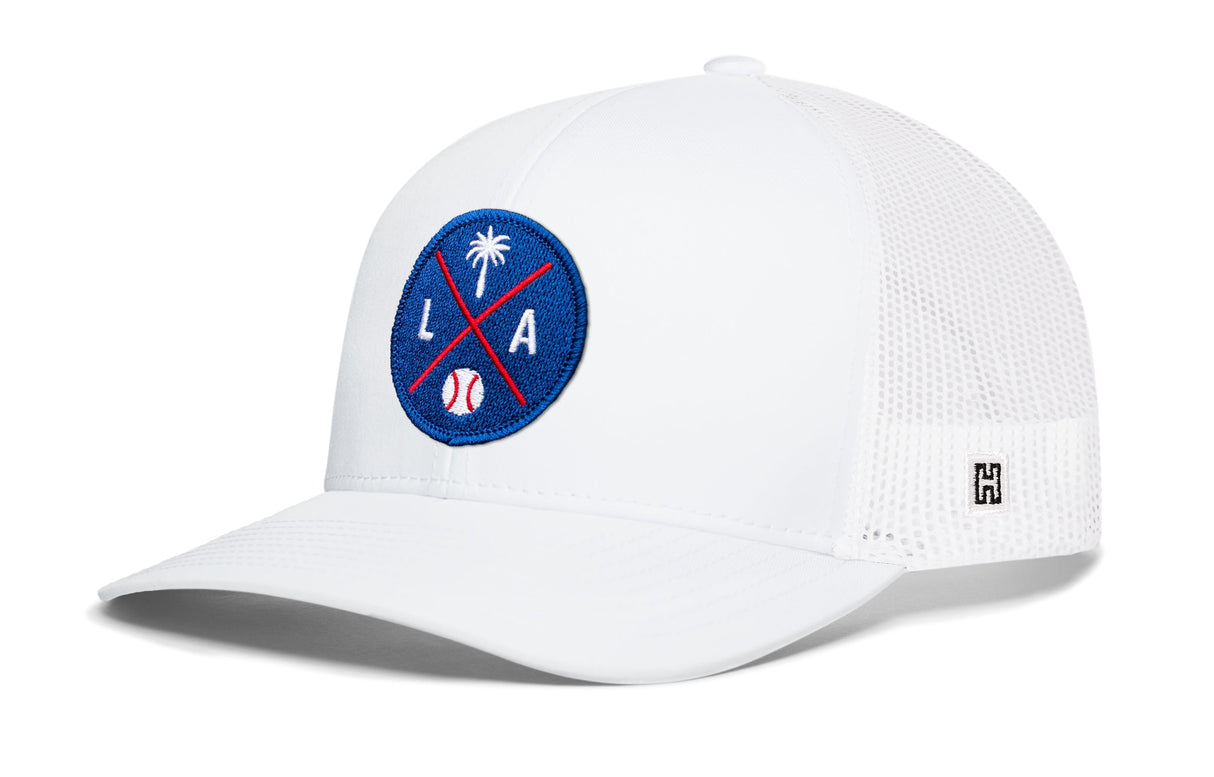 Los Angeles Trucker Hat | Blue LA X Baseball Snapback