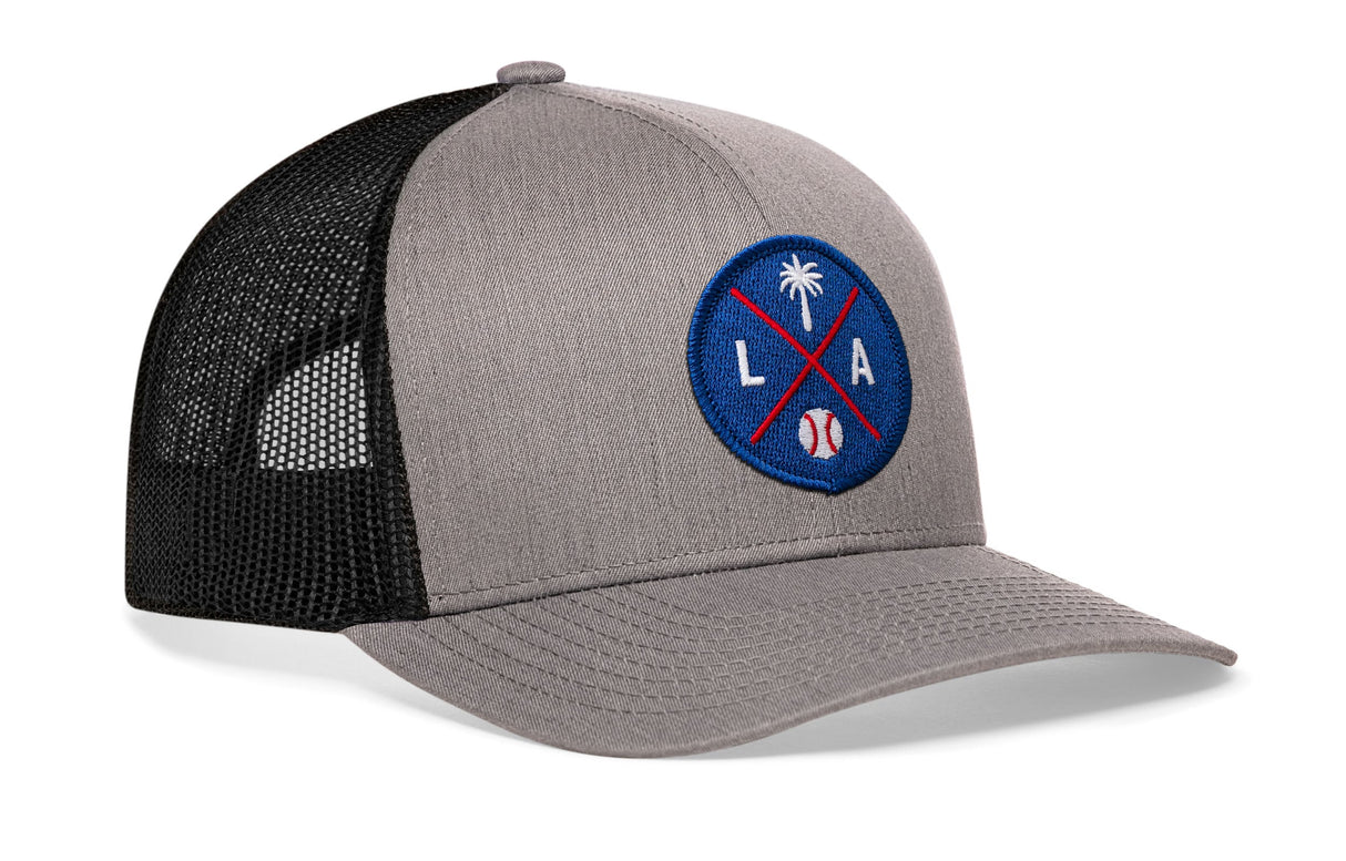 Los Angeles Trucker Hat | Blue LA X Baseball Snapback