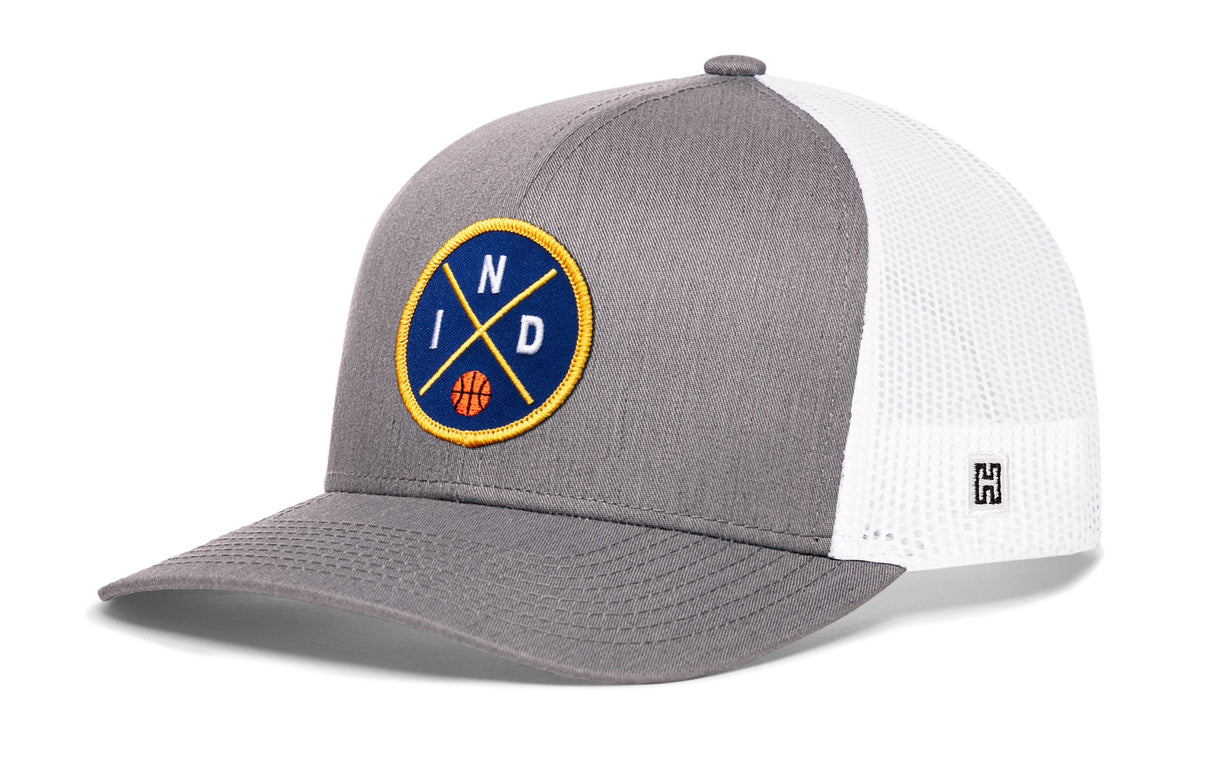 Indiana Trucker Hat | IND X Basketball Snapback