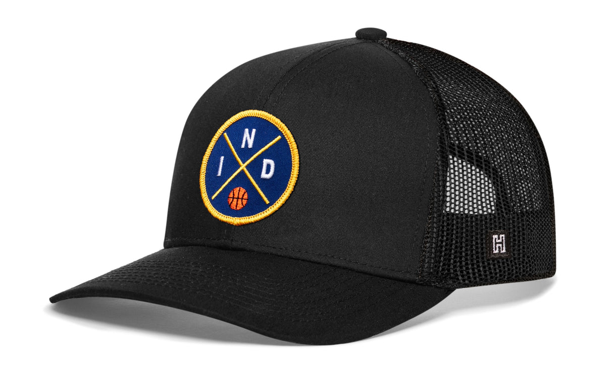 Indiana Trucker Hat | IND X Basketball Snapback