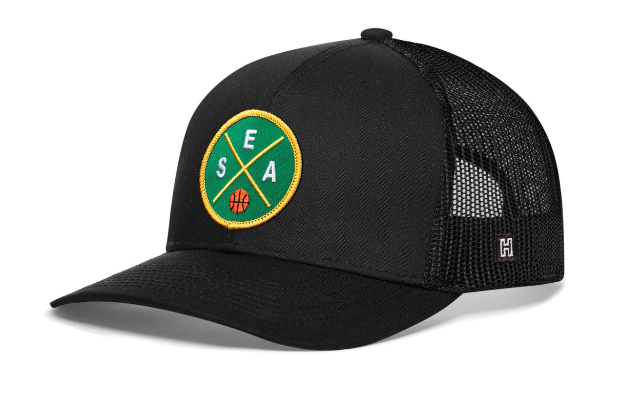 Seattle Trucker Hat | SEA X Basketball Snapback