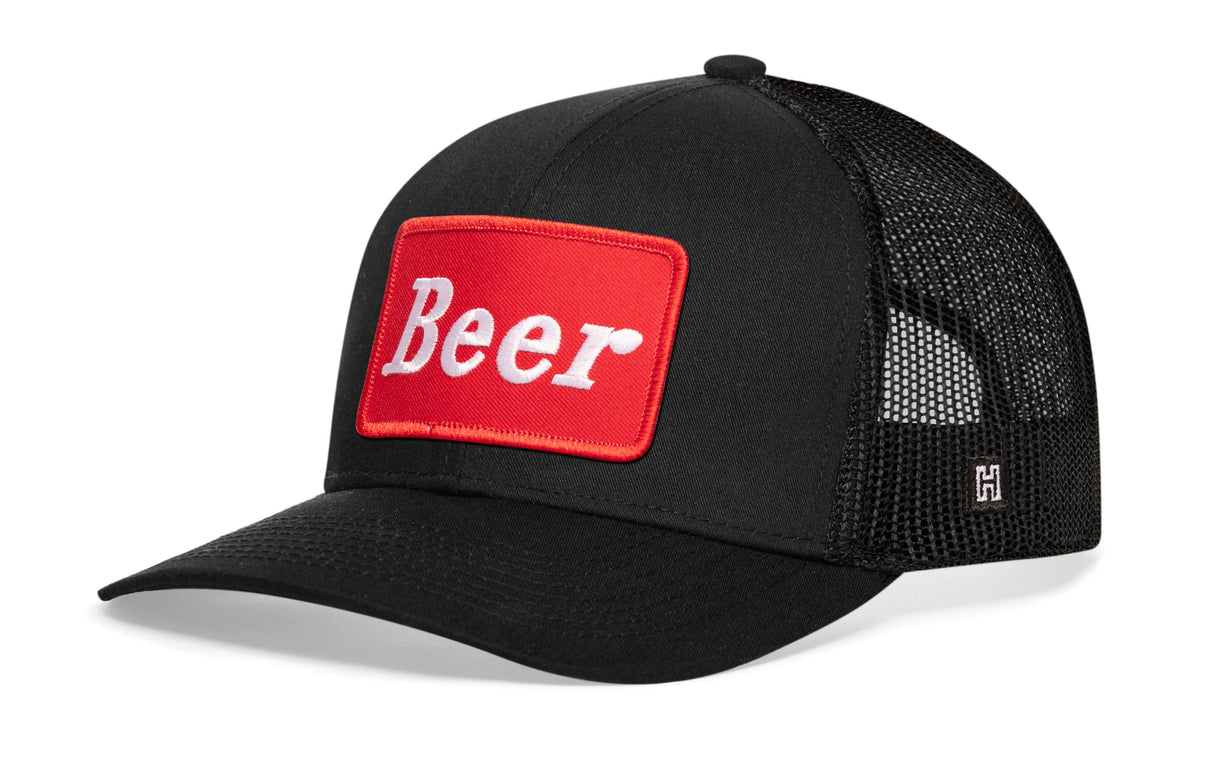Beer Trucker Hat | Black Drinking Snapback