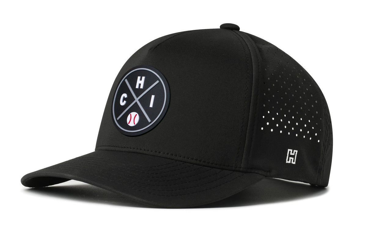Chicago Baseball Performance 5-Panel Hat | Black CHI X Flexfit® Snapback