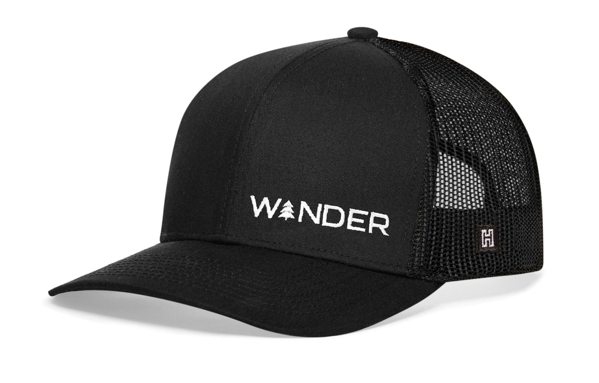Wander Trucker Hat | Black Outdoors Snapback
