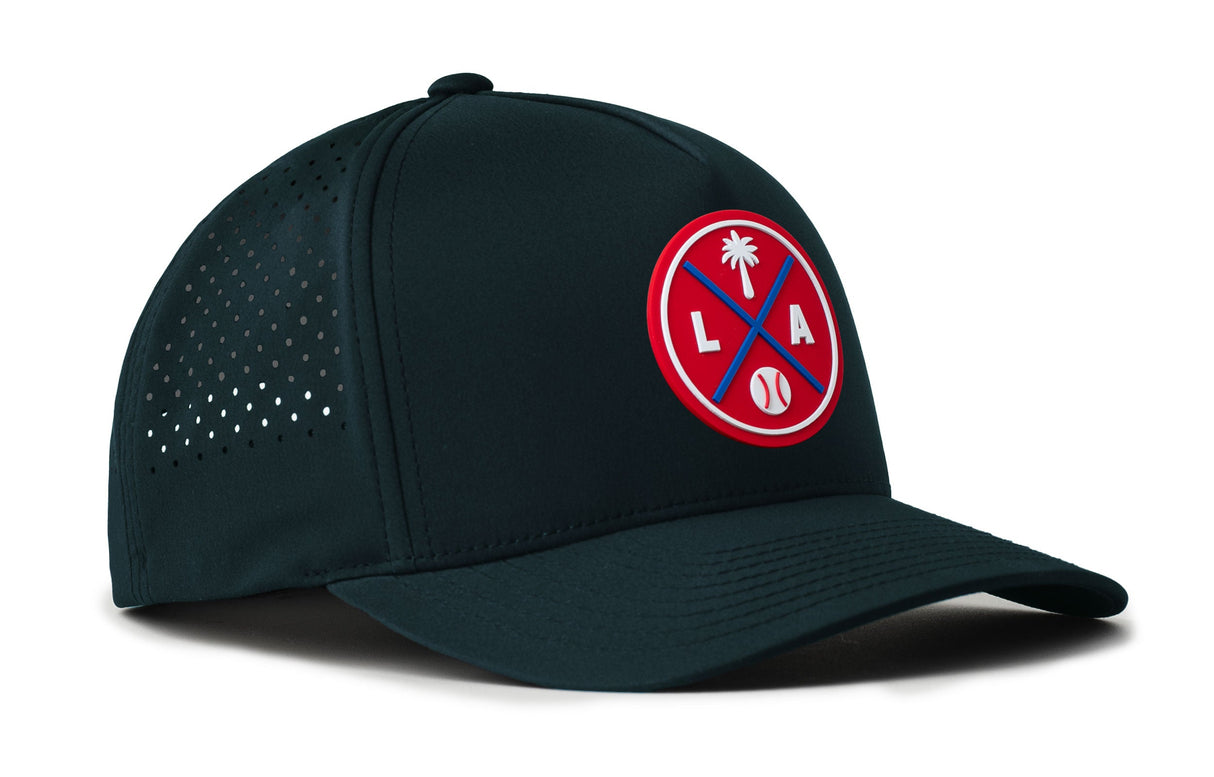 Los Angeles Baseball Performance 5-Panel Hat | Red LA X Flexfit® Snapback