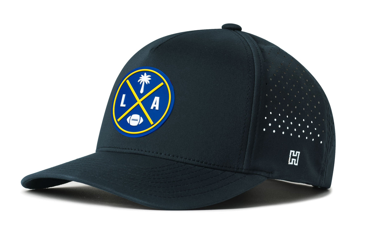 Los Angeles Football Performance 5-Panel Hat | Dark Blue LA X Flexfit® Snapback