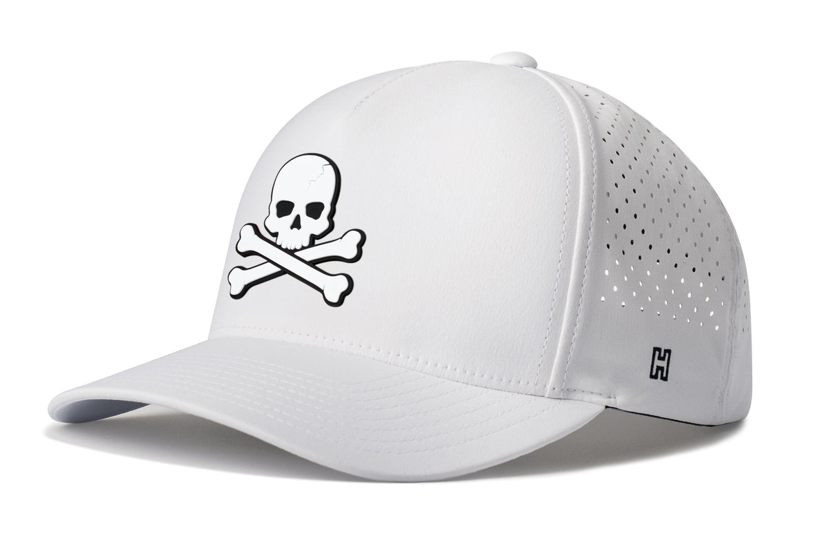 Skull and Crossbones Performance 5-Panel Hat | Jolly Roger Flexfit® Snapback