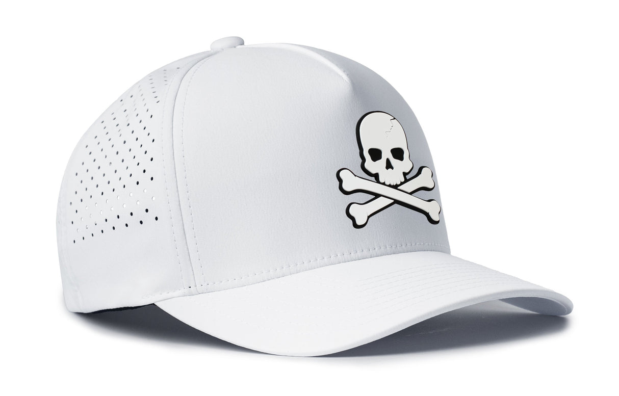 Skull and Crossbones Performance 5-Panel Hat | Jolly Roger Flexfit® Snapback