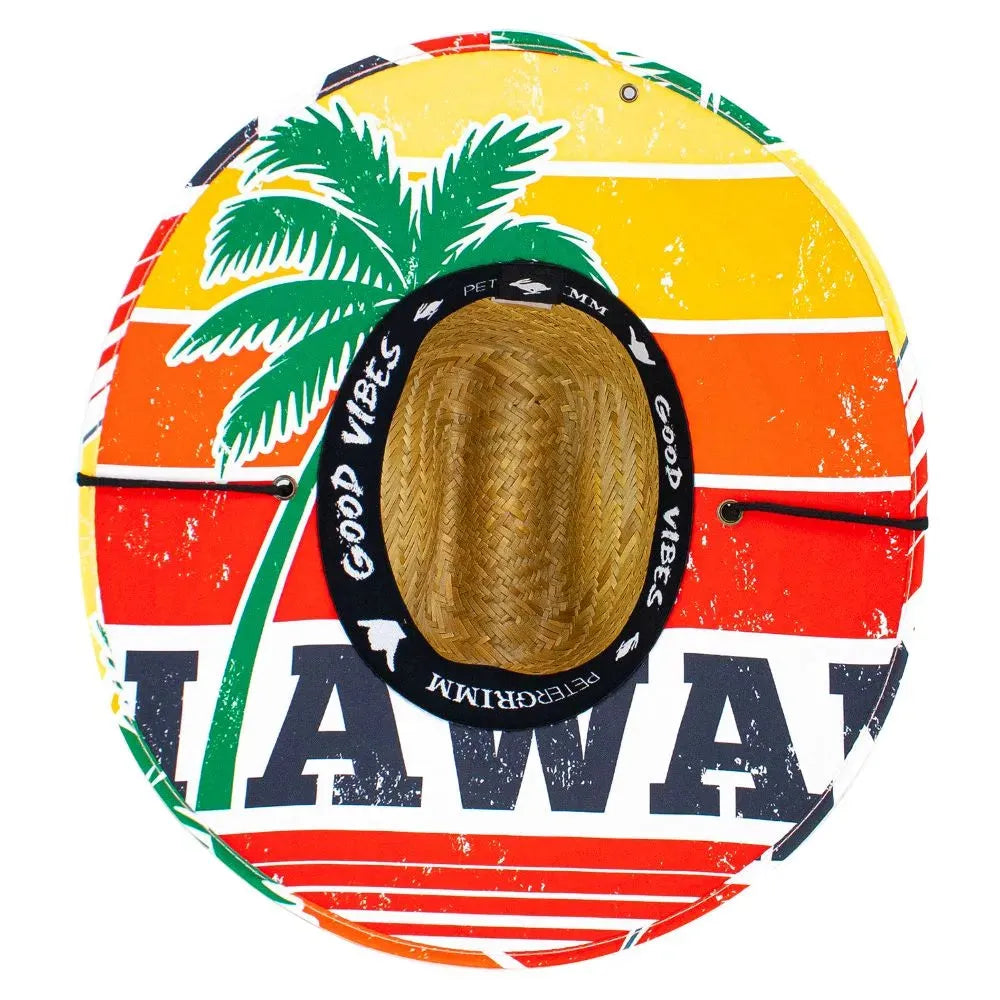 Peter Grimm Hawaii - Sombrero de salvavidas de paja de centeno