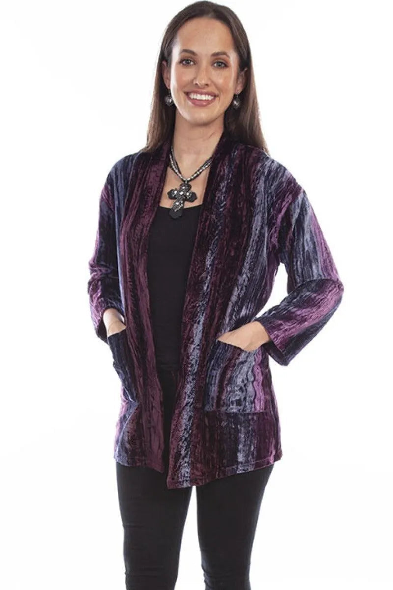 Cárdigan Honey Creek Velvet (ciruela) - Para mujer