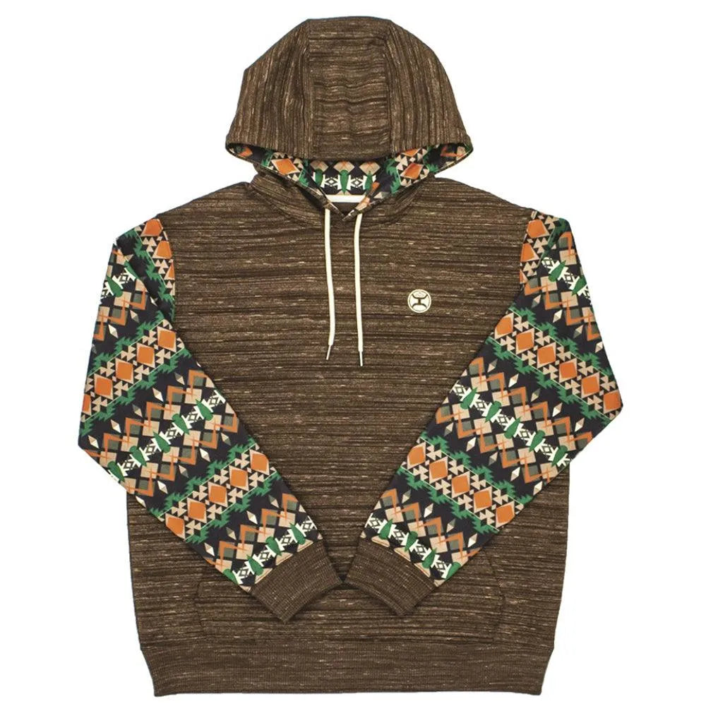 Sudadera con capucha HOOey "Summit" (marrón/azteca) - para hombre