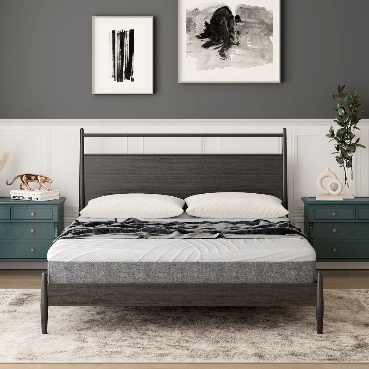 Colchón de espuma viscoelástica de 75L x 54W x 8H con funda de tela Jacquard
