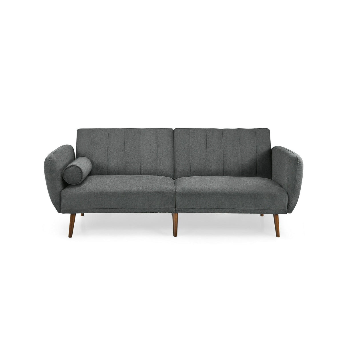Convertible Futon Sofa Bed Adjustable Couch Sleeper with Wood Legs