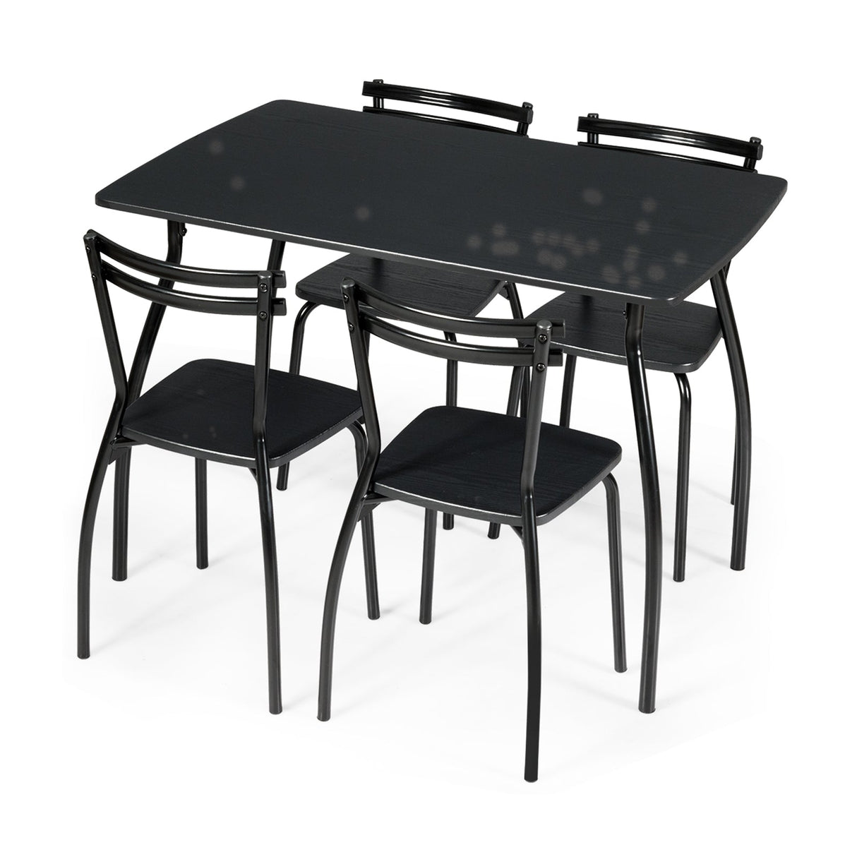 Juego de comedor de 5 piezas con 4 sillas y respaldos