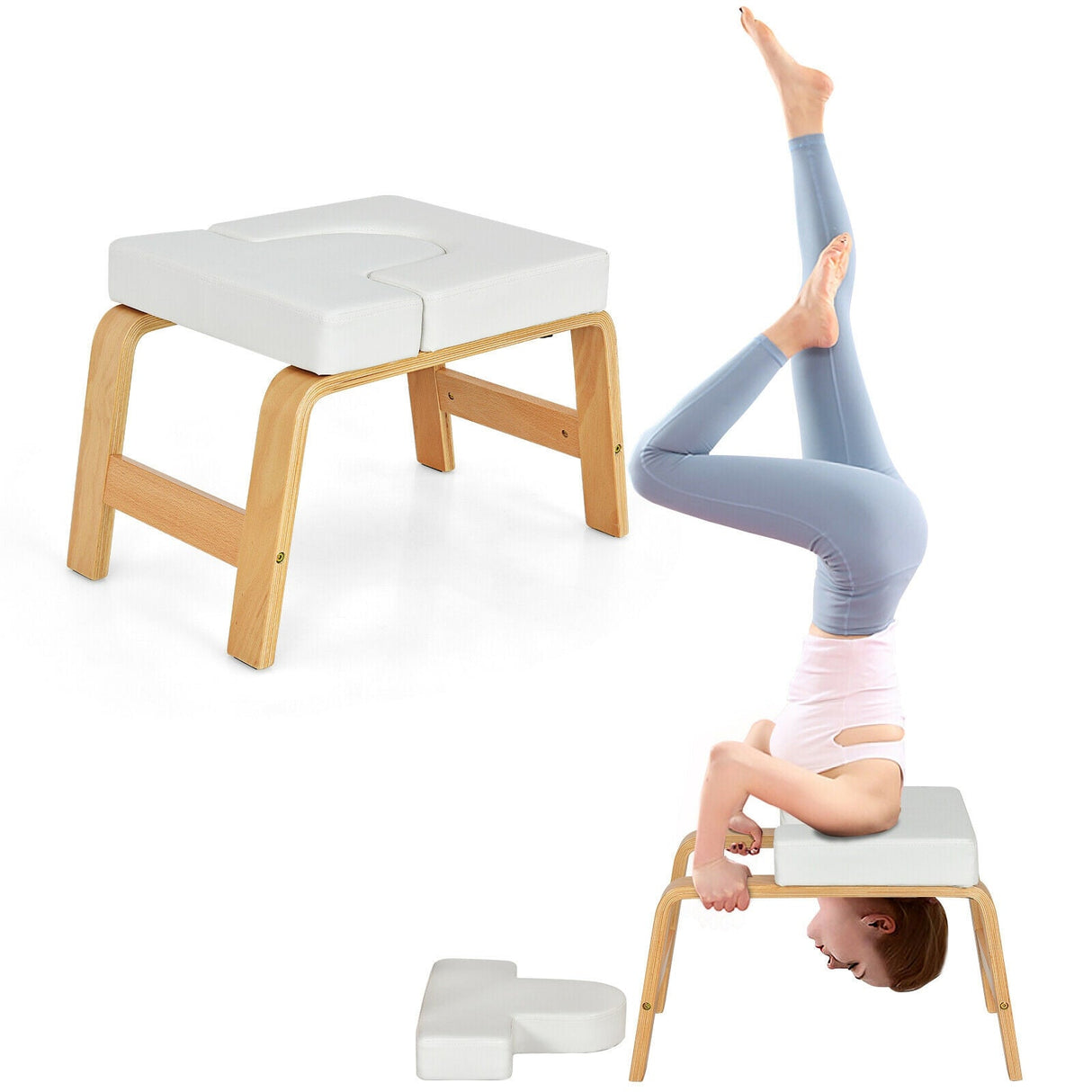 Banco de yoga para parada de cabeza