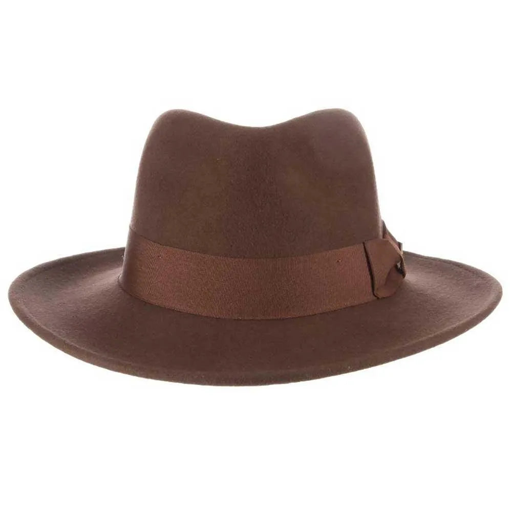 Sombrero fedora Indiana Jones™ Belloq - Fieltro de lana suave aplastable