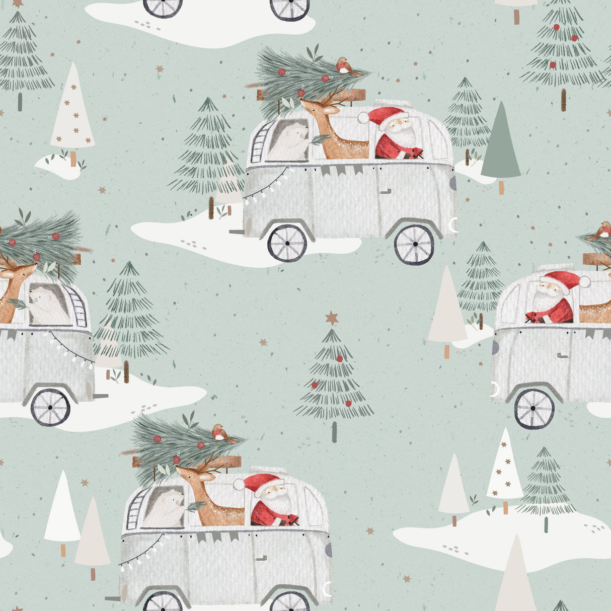Mameluco con cremallera de bambú "Cruisin' to Christmas"