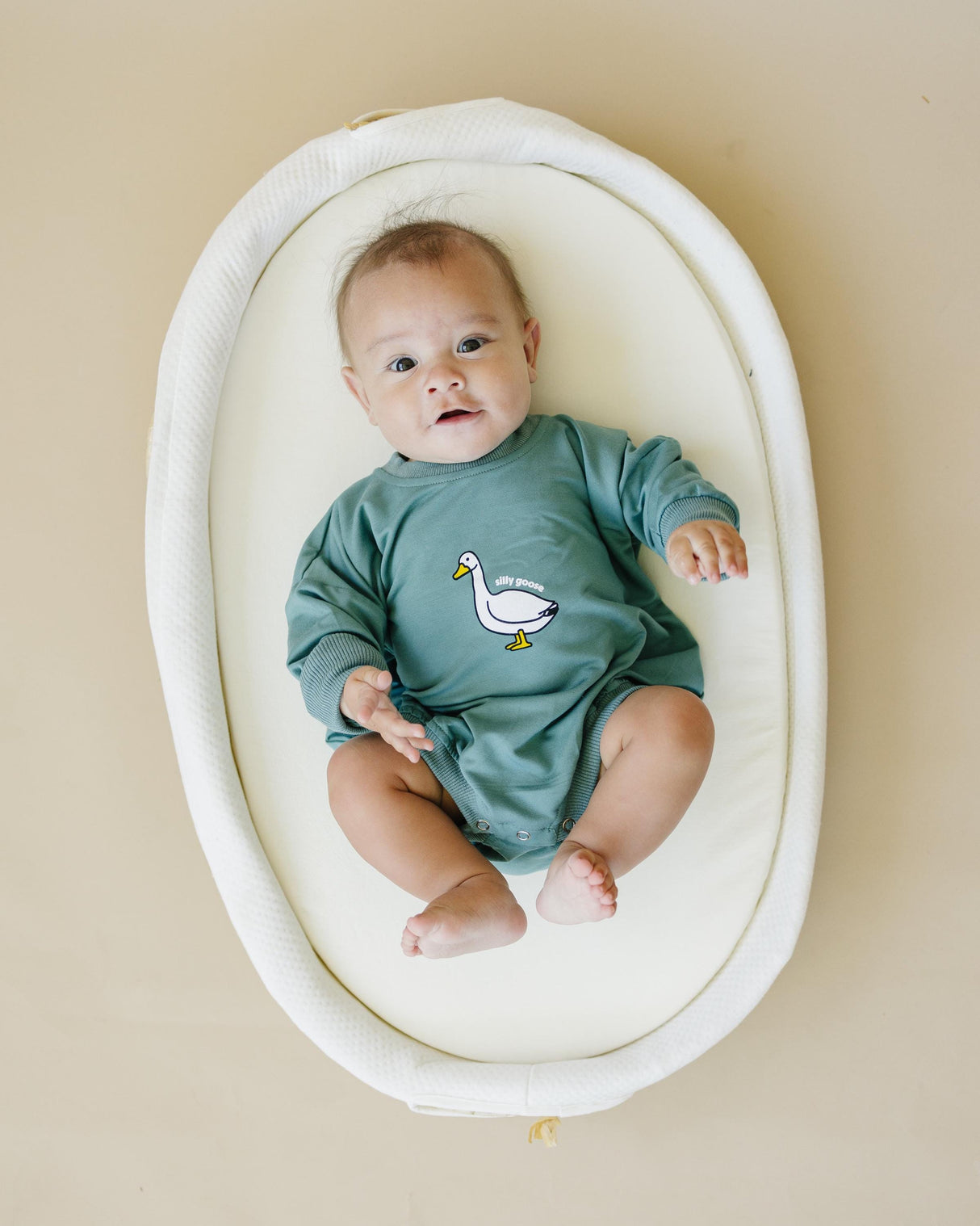 Pelele de Bambú de Ganso Tonto para Bebé - Turquesa o Azul - Bebé Infante Niño Pequeño