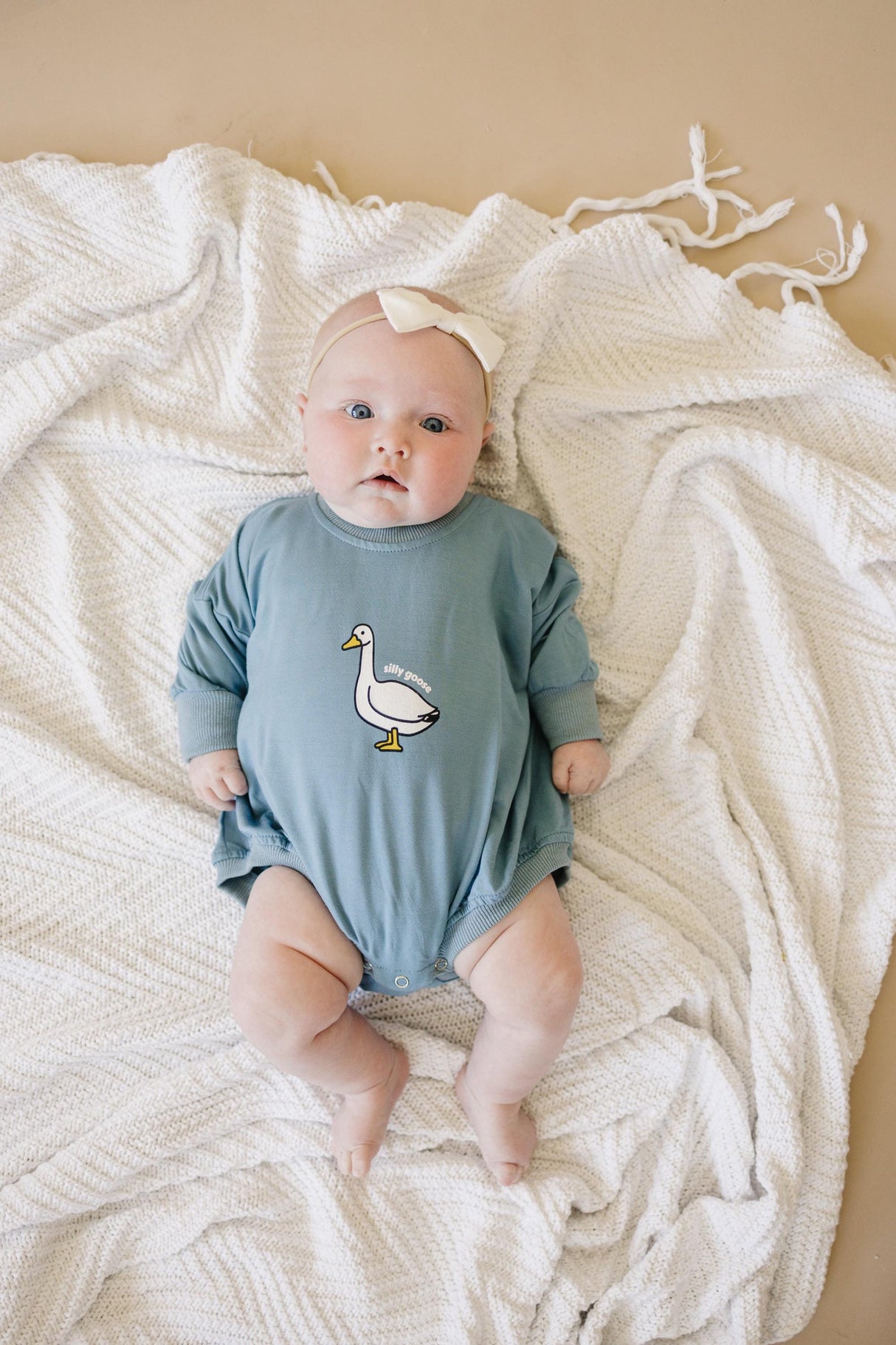 Pelele de Bambú de Ganso Tonto para Bebé - Turquesa o Azul - Bebé Infante Niño Pequeño