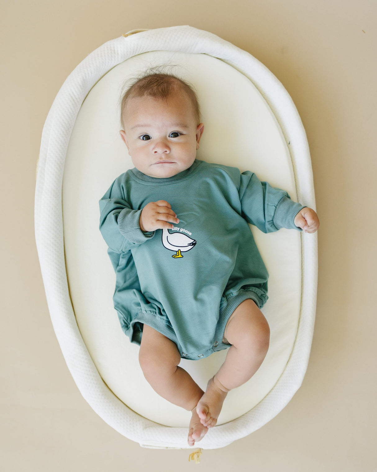 Pelele de Bambú de Ganso Tonto para Bebé - Turquesa o Azul - Bebé Infante Niño Pequeño