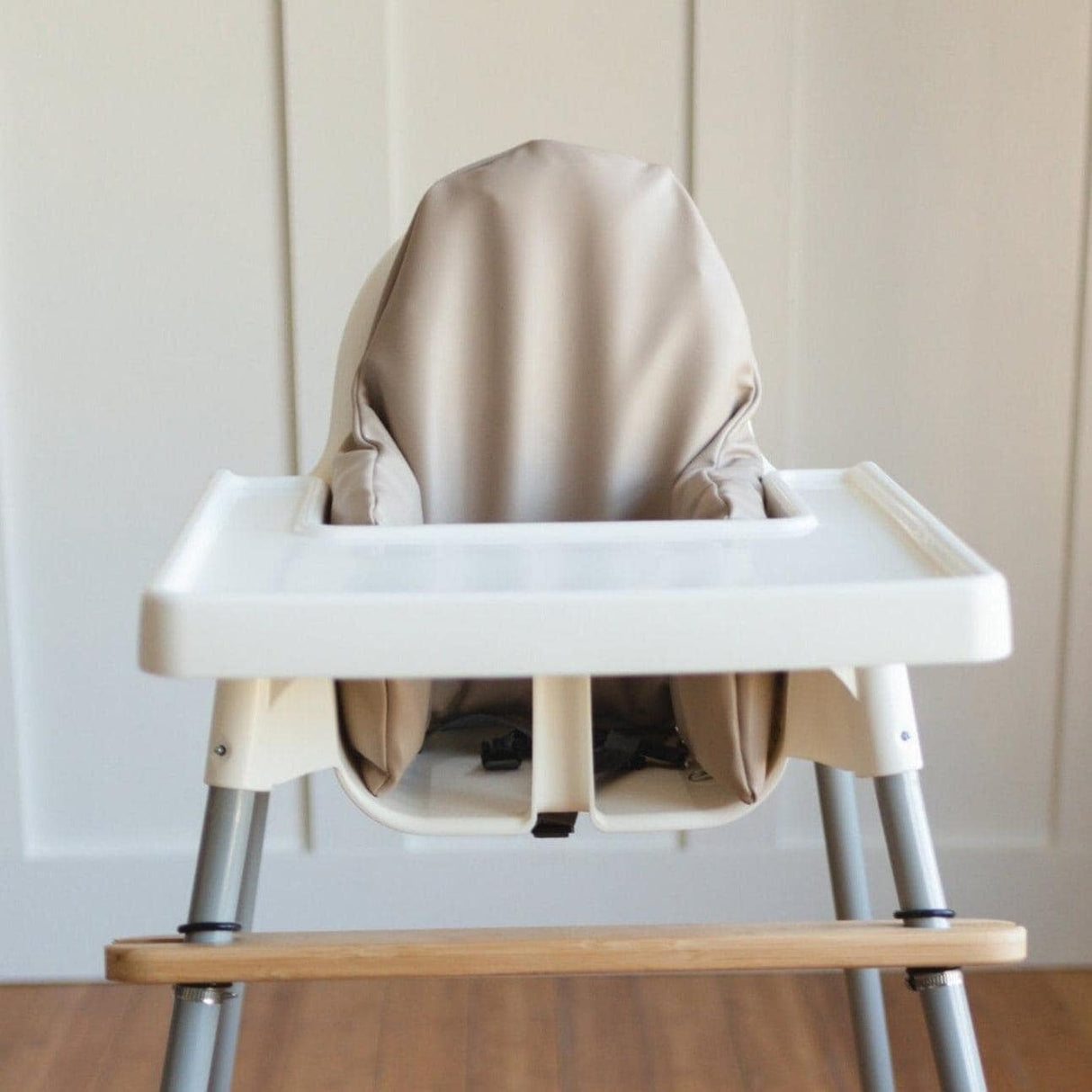 Funda para Cojín de Cuero Vegano Beige para Silla IKEA Antilop