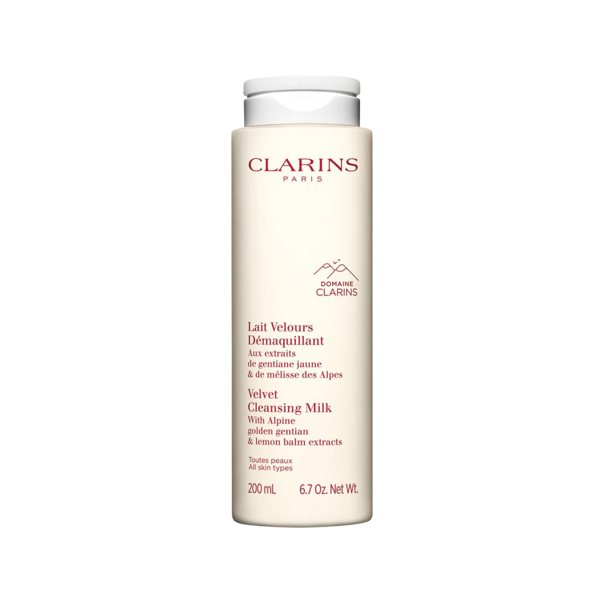 Clarins Velvet Cleansing Milk: Gentle & Hydrating Face Wash for Dry & Sensitive Skin | Effectively Removes Makeup & Impurities