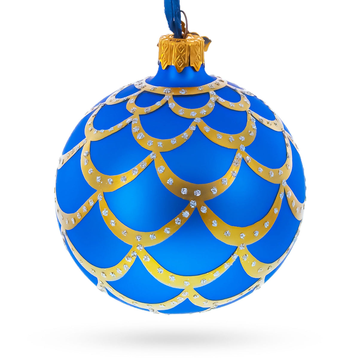 1900 Kelch Pine Cone Royal Glass Christmas Ornament 3.25 Inches