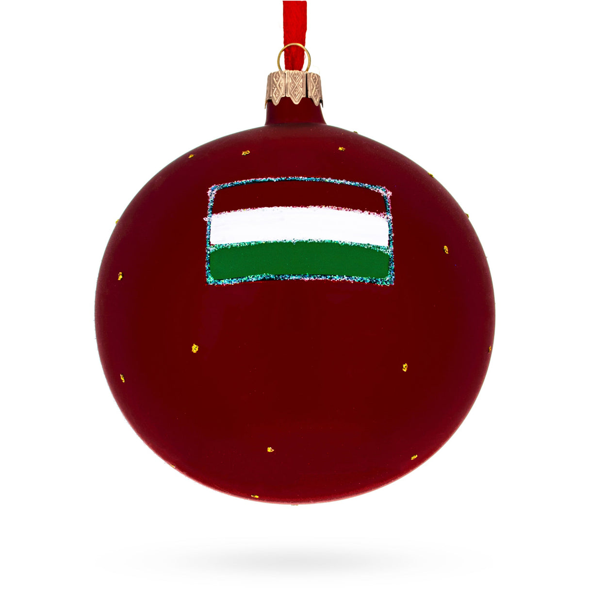 The Szechenyi Chain Bridge, Budapest, Hungary Glass Ball Christmas Ornament 4 Inches