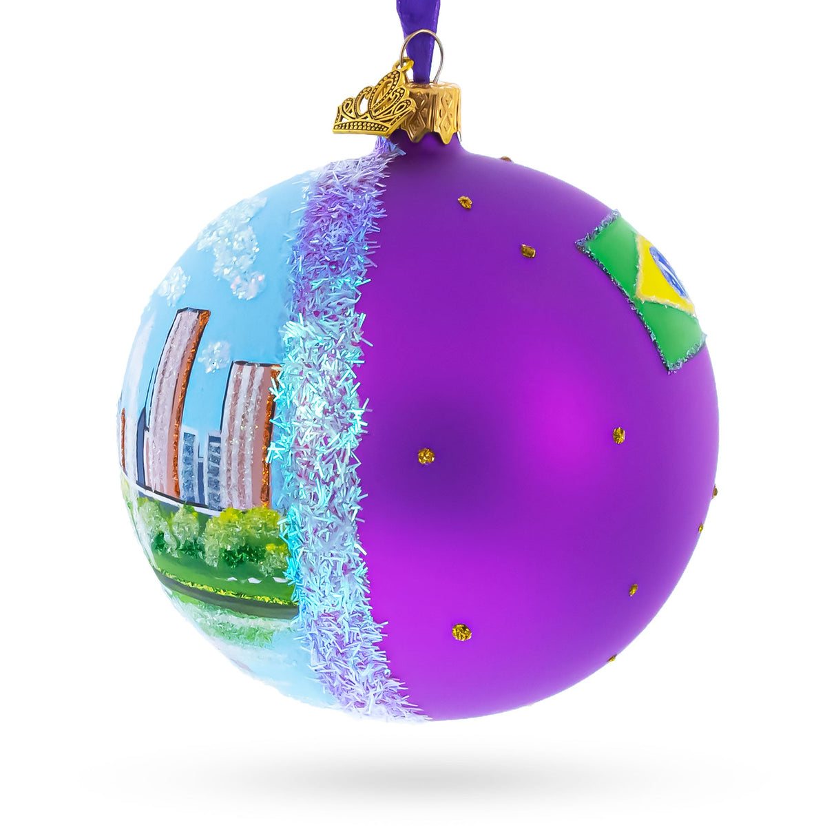 Parque Ibirapuera, Sao Paulo, Brazil Glass Ball Christmas Ornament 4 Inches