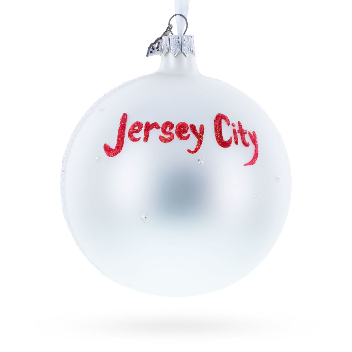 Liberty State Park, Jersey City, New Jersey Glass Ball Christmas Ornament 4 Inches