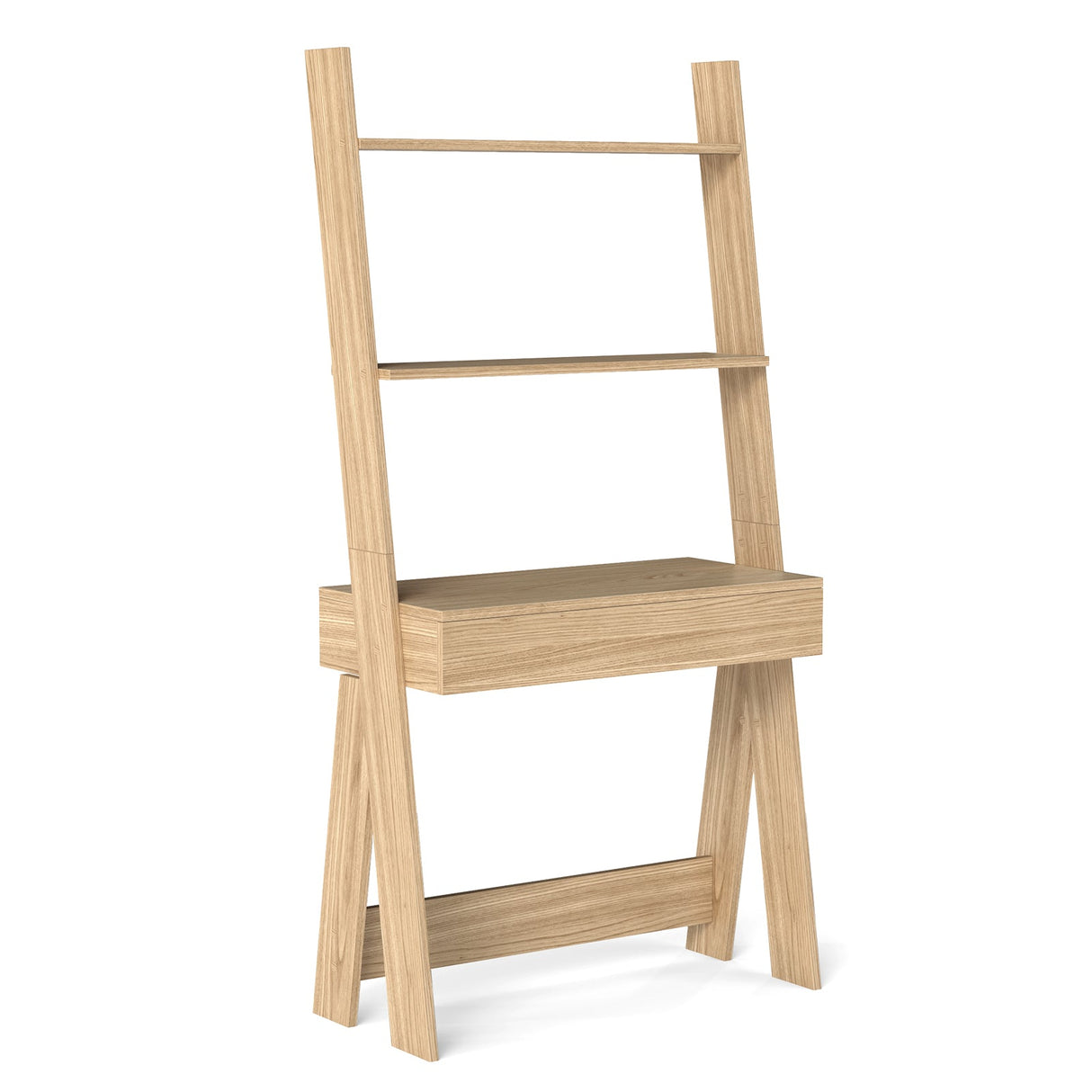 Escritorio con estantería tipo escalera