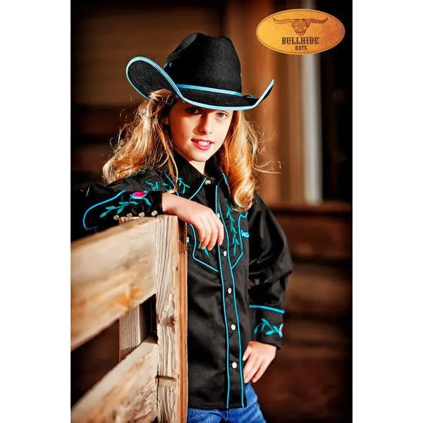 Sombrero de vaquero de fieltro de lana para niños Bullhide Leave Your Mark