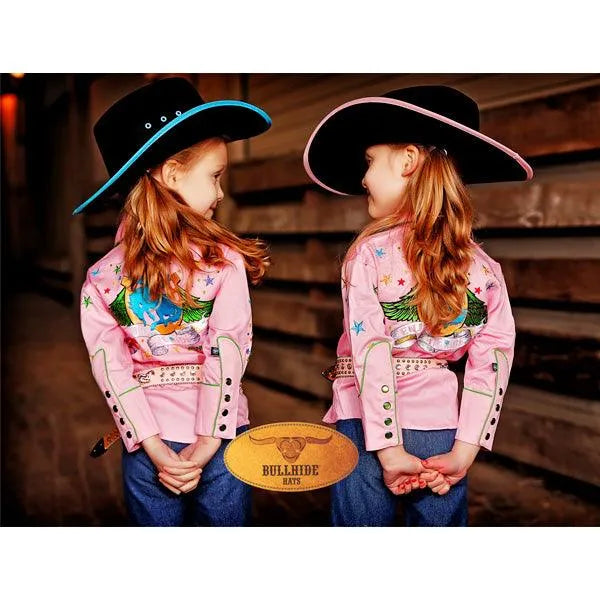 Sombrero de vaquero de fieltro de lana para niños Bullhide Leave Your Mark