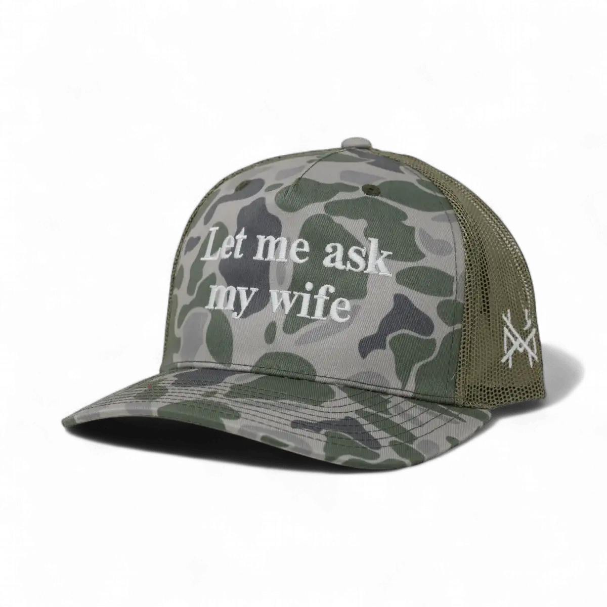 Gorra ajustable de "Déjame preguntarle a mi esposa"