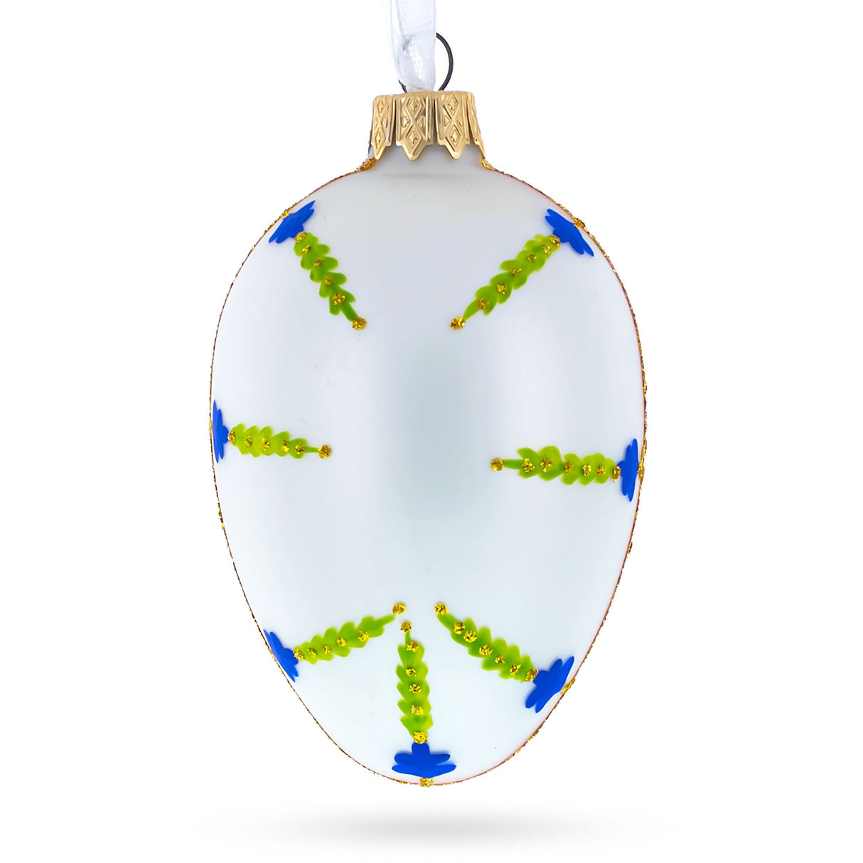 1894 Renaissance Royal Egg Glass Ornament 4 Inches