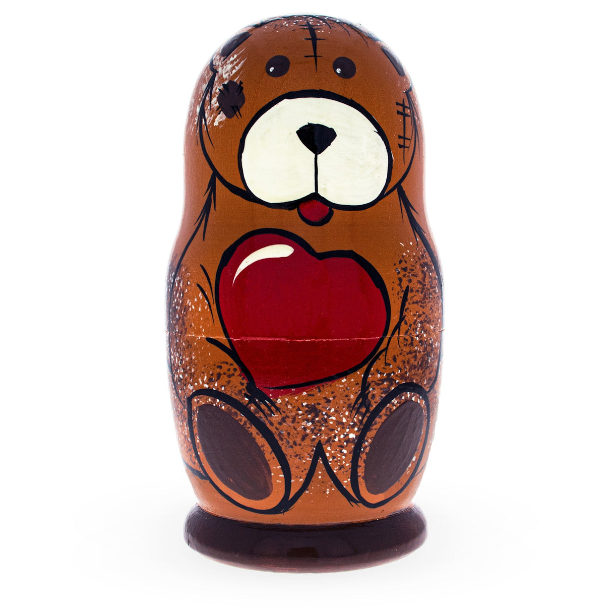 5 Pieces Bear Family Wooden Nesting Dolls