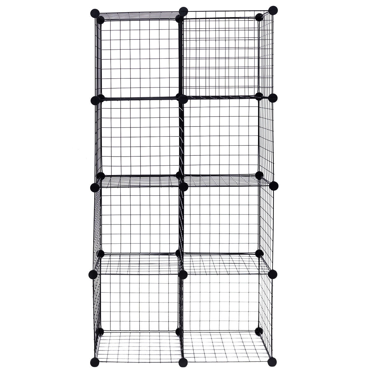 Estanterías modulares de rejilla de 8 cubos DIY