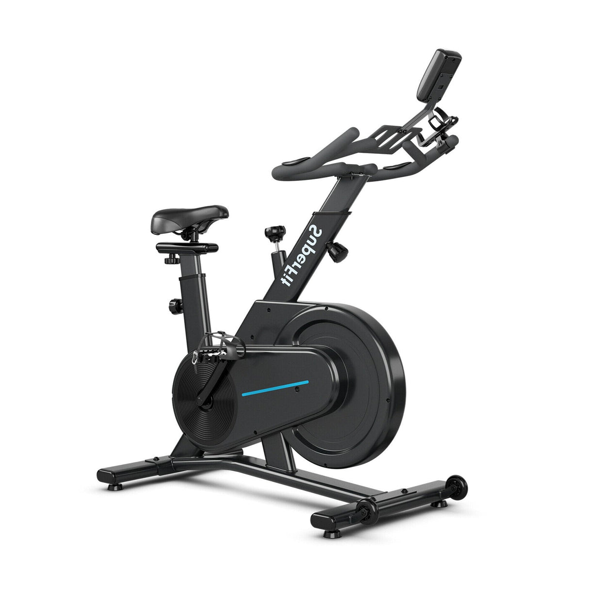 Bicicleta estática magnética con asiento y manillar ajustables