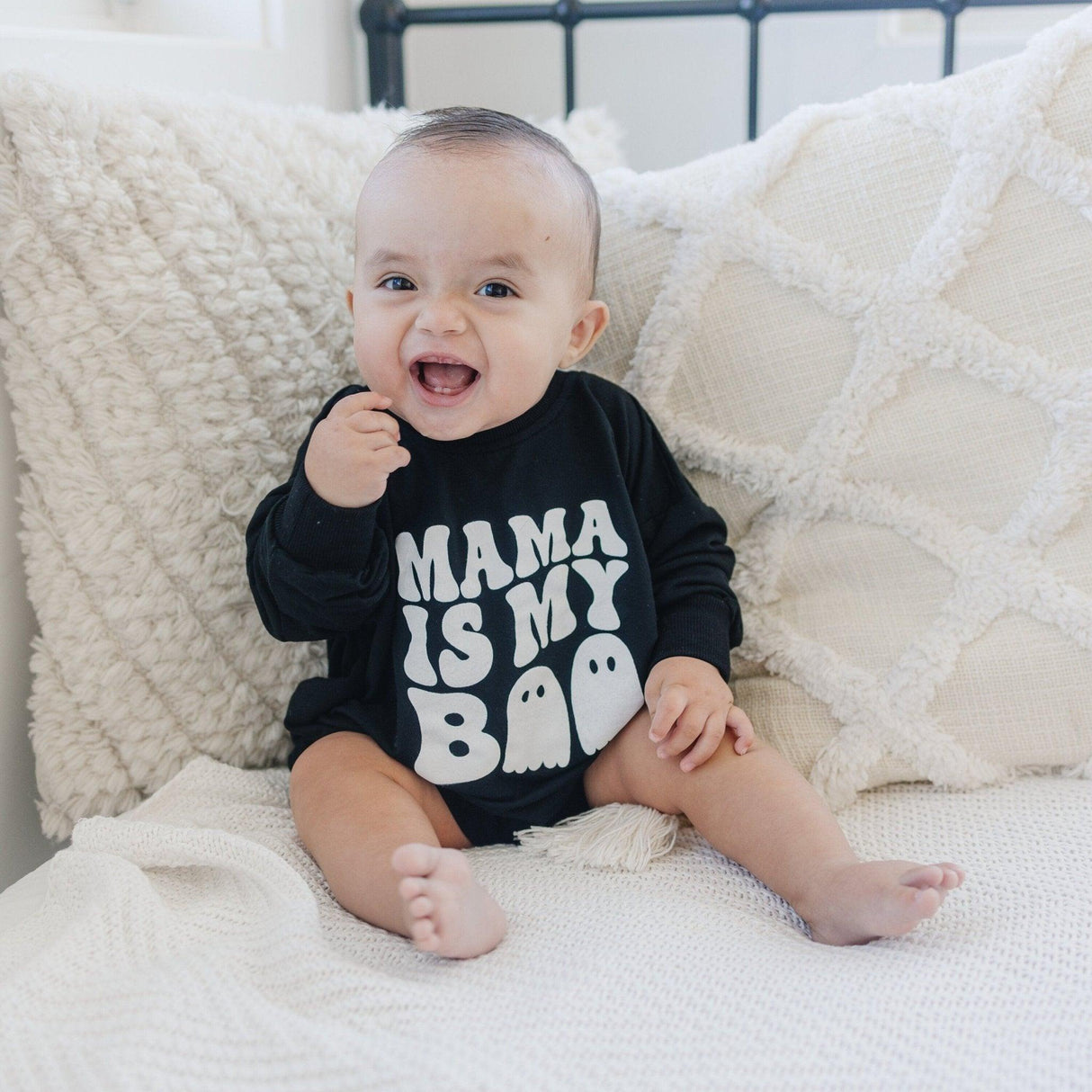 Mameluco sudadera de bambú "Mamá es mi amor"