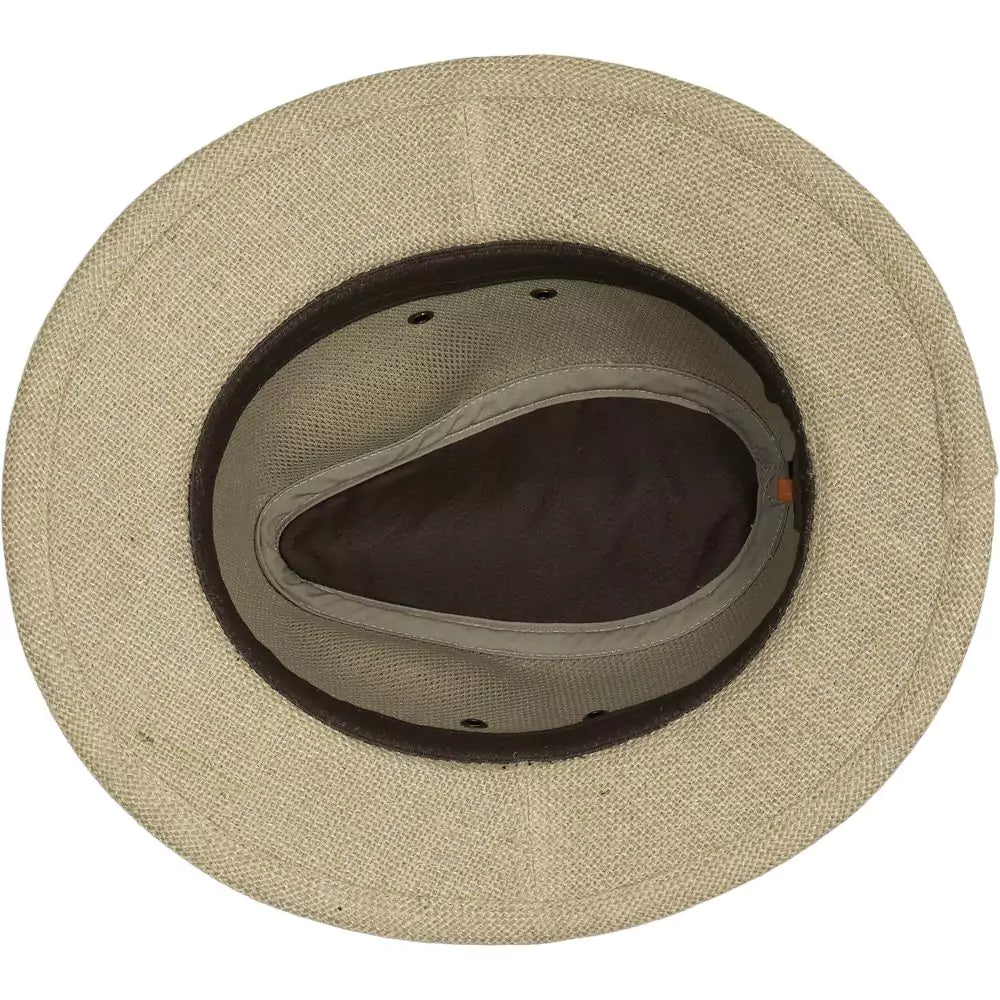Dorfman Pacific Marsing - Sombrero Fedora Outback de paja de cáñamo