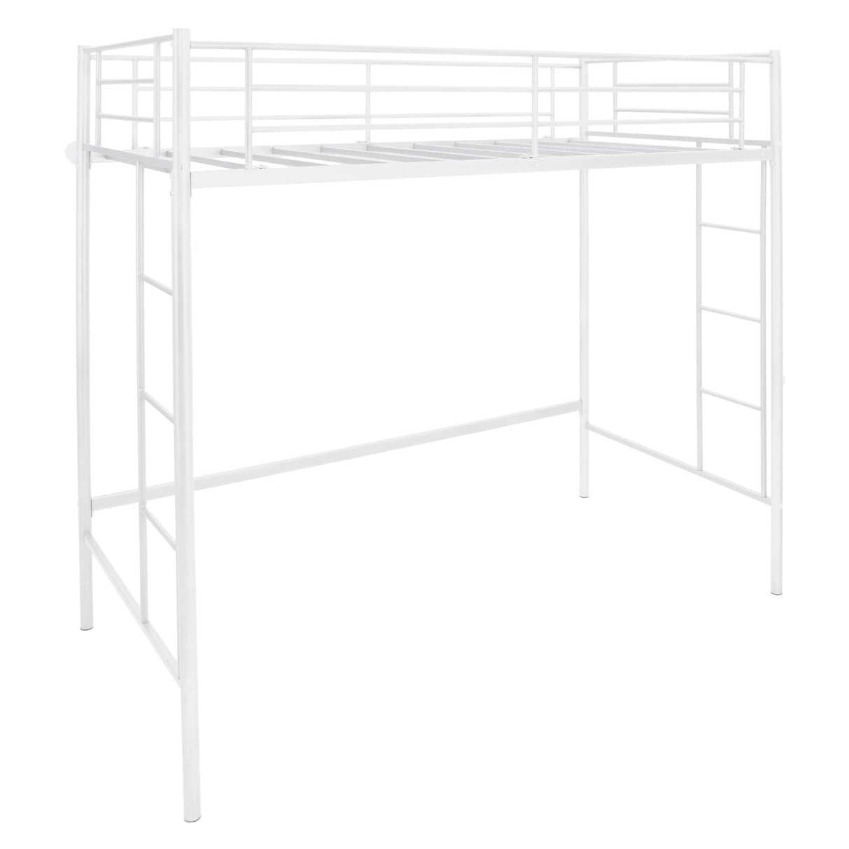 Litera alta individual con 2 escaleras y barandilla de seguridad de longitud completa