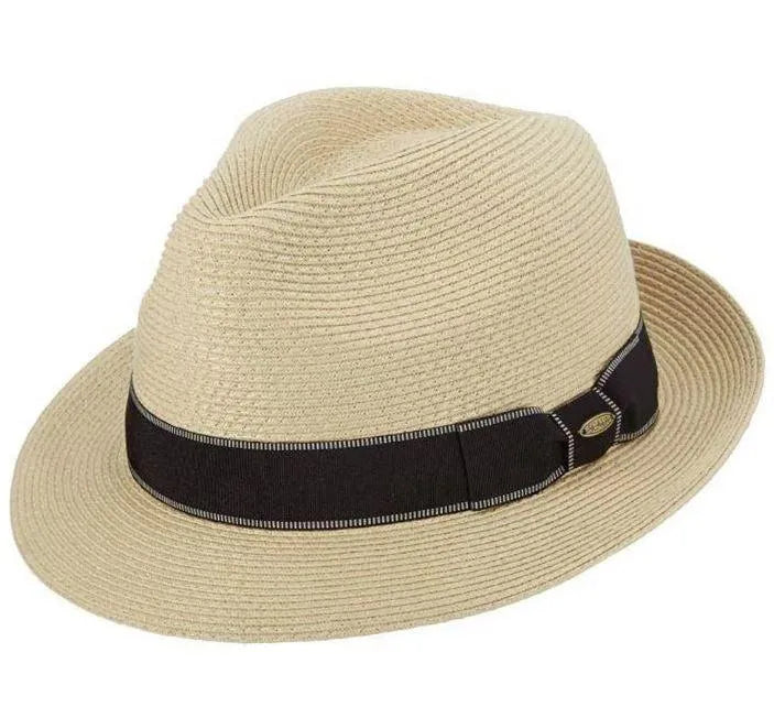 Scala Wyatt - Sombrero fedora de paja